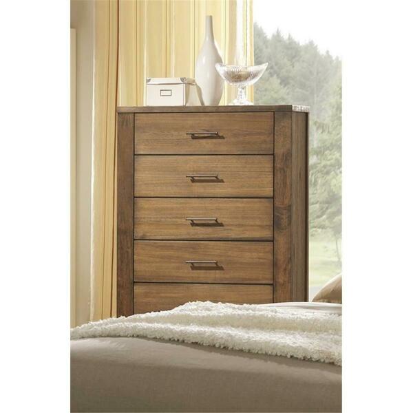 Progressive Furniture Brayden 5 Drawer Chest, Satin Mindi - 48 x 34 x 17 in. B104-14